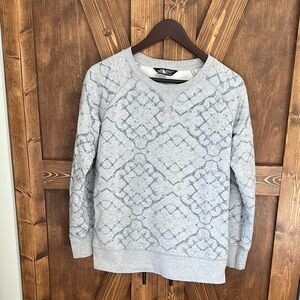 The North Face Gray Sweatshirt with Textured Design